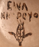 Artist Signature and Corn Clan symbol - Elva Tewaguna Nampeyo, Hopi-Tewa Potter