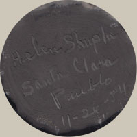 Artist Signature - Helen Shupla, Santa Clara Pueblo