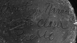 Artist Signature - Christina Naranjo, Santa Clara Pueblo Potter