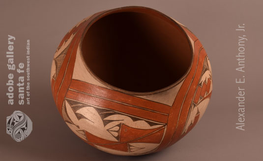 Alternate View of this Zia Pueblo Pottery Storage Jar.