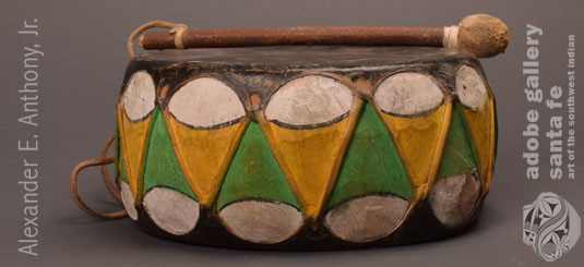Alternate side view of this Cochiti Pueblo drum.