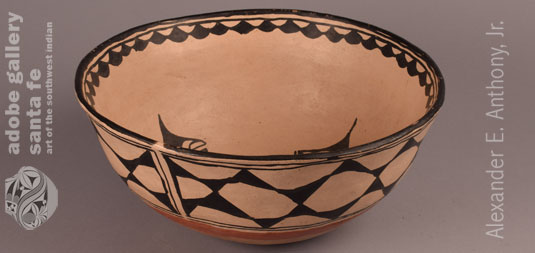 Alternate side view of this Pueblo Pottery Bowl.