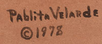 Artist Signature - Pablita Velarde (1918-2006) Tse Tsan - Golden Dawn