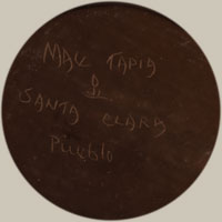 ARtist Signature - Mae Tapia, Santa Clara Pueblo Potter