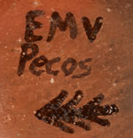 Artist Signature - Evelyn Vigil, Jemez Pueblo Potter