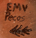 Artist Signature - Evelyn Vigil, Jemez Pueblo Potter	