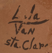 Artists' Signatures - Lela and Van Gutierrez, Santa Clara Pueblo Potters
