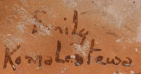 Artist Signature - Emily Komalestewa, Hopi Potter