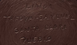 Artist Signature - Linda Tafoya-Sanchez, Santa Clara Pueblo Potter