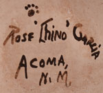 Artist Signature and Hallmark - Rose Chino Garcia, Acoma Pueblo Potter