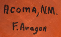 Artist Signature - Florence B. Aragon, Acoma Pueblo Potter