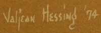 Artist Signature - Valjean McCarty Hessing, Choctaw Painter