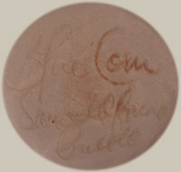 Artist Signature - Crucita Gonzales Calabaza - Blue Corn, San Ildefonso Pueblo Potter