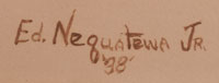 Artist Signature - Ed Nequatewa Jr. of Hopi Pueblo