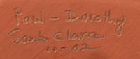 Artists' Signatures - Paul and Dorothy Gutierrez, Santa Clara Pueblo Potters