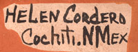 Artist Signature - Helen Cordero, Cochiti Pueblo Potter