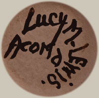 Artist Signature - Lucy Martin Lewis, Acoma Pueblo Potter