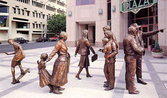 Example image of the actual bronze in downtown Albuquerque, New Mexico, U.S.A.