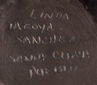 Artist Signature - Linda Tafoya-Sanchez, Santa Clara Pueblo Potter
