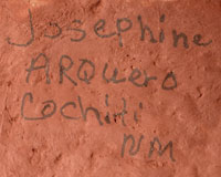 Artist Signature - Josephine Arquero, Cochiti Pueblo Potter