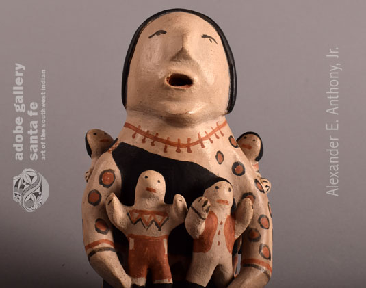 Close up view of the face of this storyteller.
