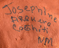 Artist Signature - Josephine Arquero, Cochiti Pueblo Potter