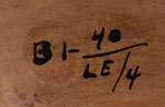 There is a series of numbers inked in on the side of the bowl that appear to be museum accession data but the origin of those is not known.