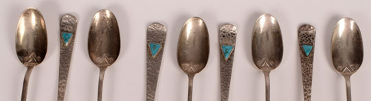 Alternate close-p view showing ends or tips of the spoons.