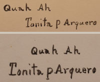 Artist Signatures - Tonita Peña (1893-1949) Quah Ah