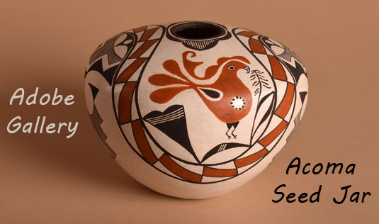 Alternate side view of this Acoma Seed Jar.