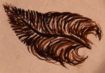 Hallmark feather symbol signature - Helen Naha Feather Woman Hopi-Tewa Potter
