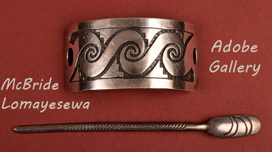 Alternate view of this silver hair clasp.