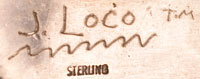 Artist hallmark signature - Jan Loco, Apache Native