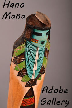 Close up view of the facial area of the this Katsina Doll.