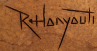 Artist Signature - Ronald Honyouti, Hopi Pueblo Carver
