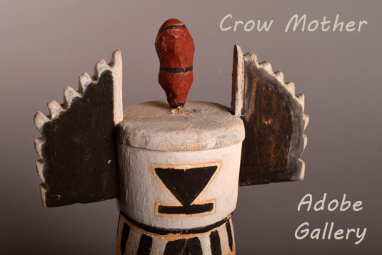 Close up view of this Crow Mother Katsina Doll.