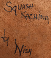Artist Signature - Garfield Nish, Hopi Pueblo Carver