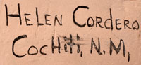 Artist Signature - Helen Cordero, Cochiti Pueblo Potter