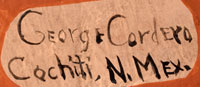 Artist Signature - George Cordero Cochiti Pueblo Potter