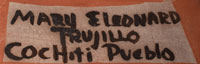 Artist Signatures of Mary & Leonard Trujillo, Cochiti Pueblo Potters