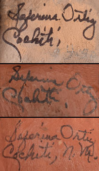 Artist Signatures - Seferina Ortiz, Cochiti Pueblo Potter