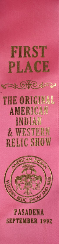 MALE awarded First Place at The Original American Indian & Western Relic Show in Pasadena in 1992.