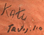 Artist Signature - Catherine (Katy) Aguilar Trujillo, Cochiti Pueblo Potter