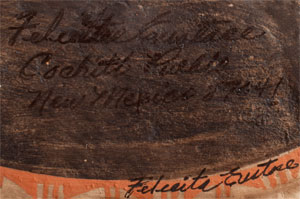 Artist Signature - Felicita Eustace, Cochiti Pueblo Potter