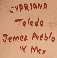 Artist Signature - Cypriana Toledo, Jemez Pueblo Potter