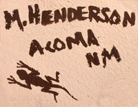 Artist Signature - Marilyn Henderson Ray, Acoma Pueblo Potter
