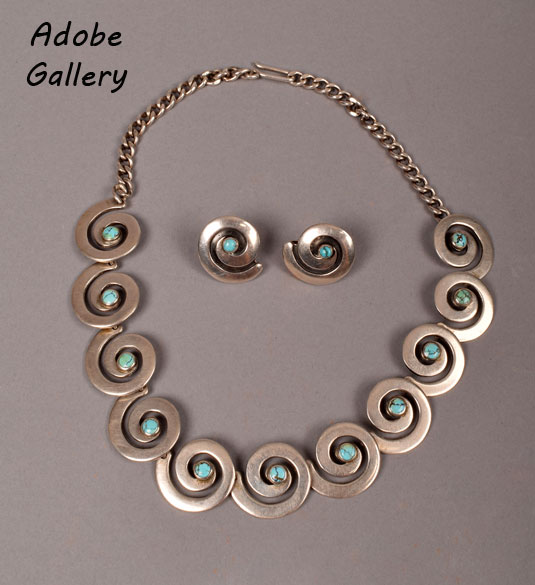 A photo of the earrings (Item #C4413C) appears with this necklace, just for comparison.  