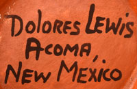 Artist Signature - Dolores Lewis Garcia, Acoma Pueblo Potter