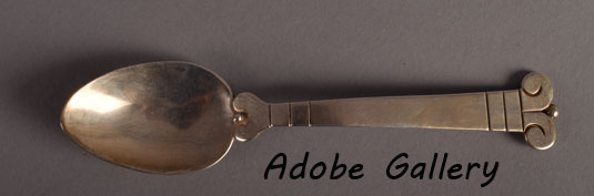 Example close-up view of one of the silver spoons.