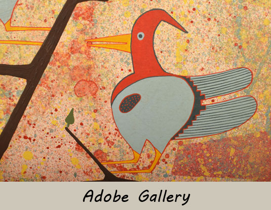 Close up view of one of the three birds in this Helen Hardin original painting.